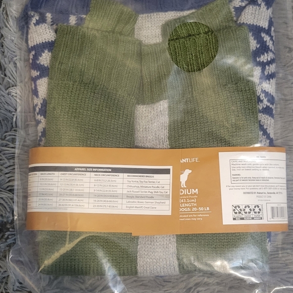 Vibrant Life Colorful Dog Flat Collar Knit Sweater - Picture 3 of 4